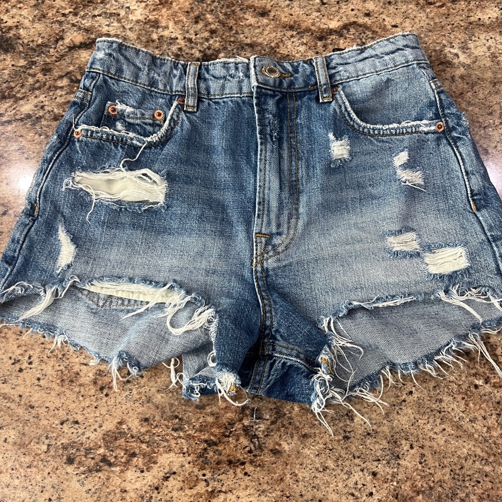 Zara Sky Blue Denim Pants